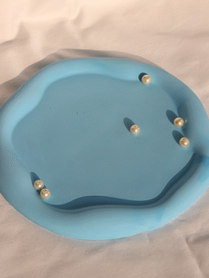 Round Cloud Decor Tray