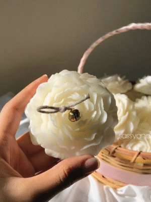 Peony Flower Candle