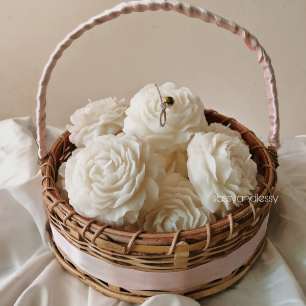 Peony Flower Candle - Image 4